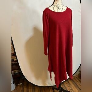 Simply Southern Elegant Red Long Sleeve Dress